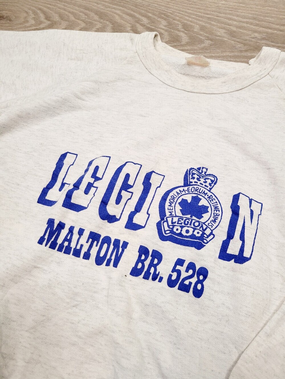 Vintage 90s Malton Legion White Graphic Sweatshirt Made In Canada Size: Large